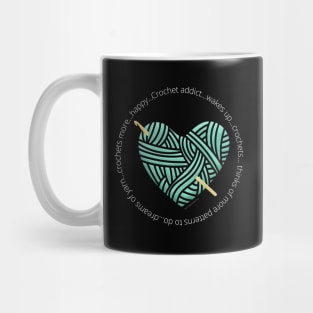 Crochet Addicts Heart Mug